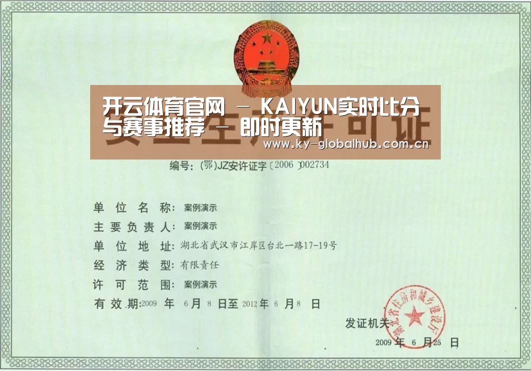 KAIYUN官网荣誉证书三(图1)