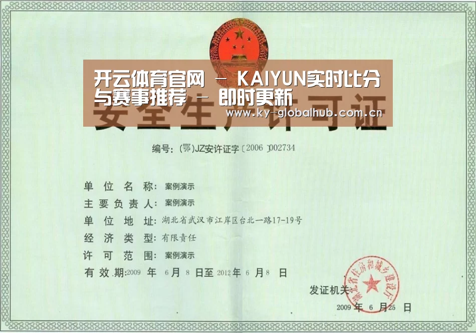 KAIYUN官网荣誉证书三
